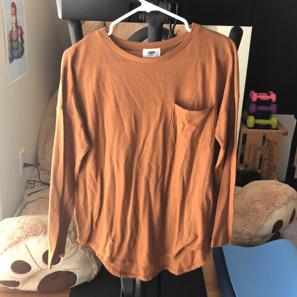 Old Navy Light Brown Long Sleeve Top